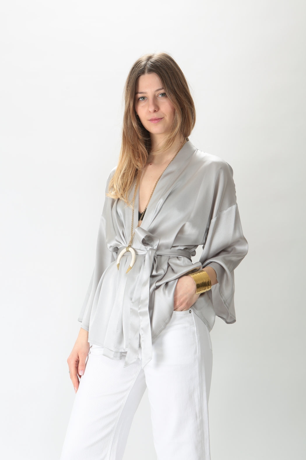 Camicetta Snob Kimono in seta 41208 783